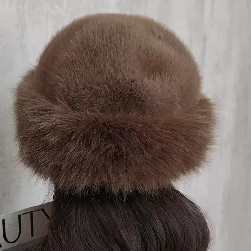 Women Plush Fisherman Hat Warm Women's Winter Hat Thicken Cold Snowy Day Panama Cap Chrismas Gifts New Fluffy Fur Bucket Hat