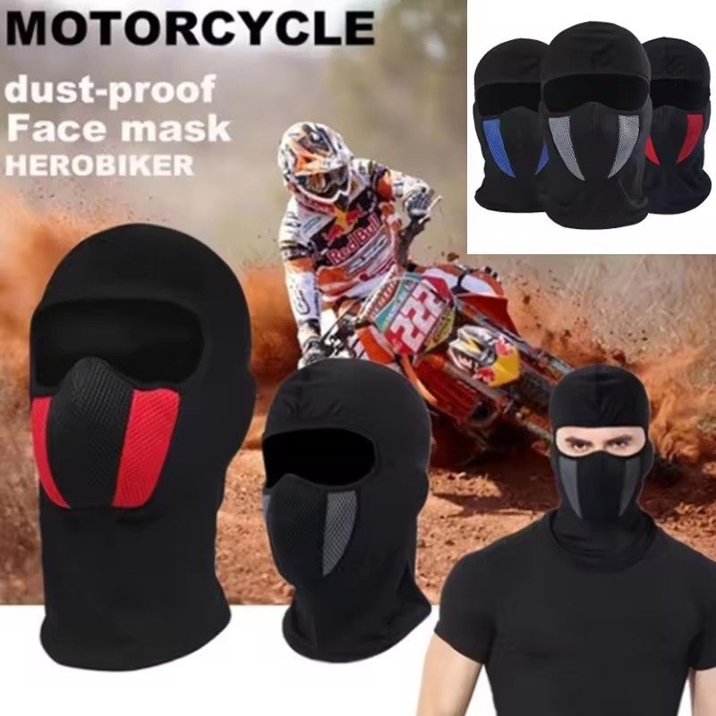 Breathable Full Face Mask Hat for Women Motorcycle Balaclava for Men Women Cycling Sports Dustproof Windproof Scarf HeadgearFZ-412