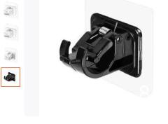 2pcs No Drill Curtain Rod Brackets Self-Adhesive Curtain Rod Holder Hook Adjustable Wall Curtain Fixed Clip Hanging Rack C-508