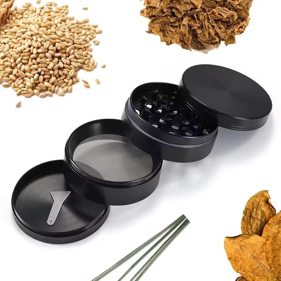 Binhurst 4 Layers Metal Spice Crusher abrader Leaves Grinder Accessories Spice crusher Grinder Detectors Tools High Quality B2-150-2