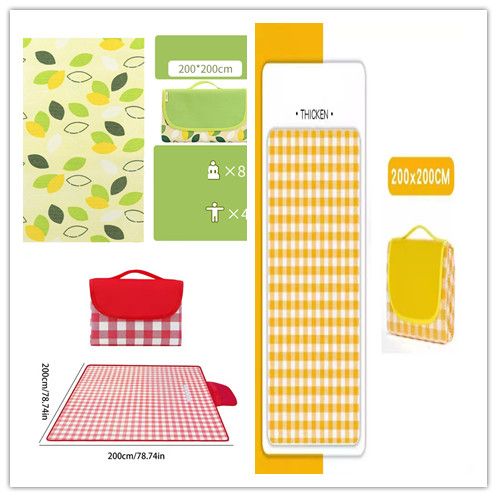 Thick Ultrasonic Picnic Mat, Waterproof Beach Blanket, Tent, Meadow Mat, Outdoor Camping Floor Carpet, Sleeping Pillow