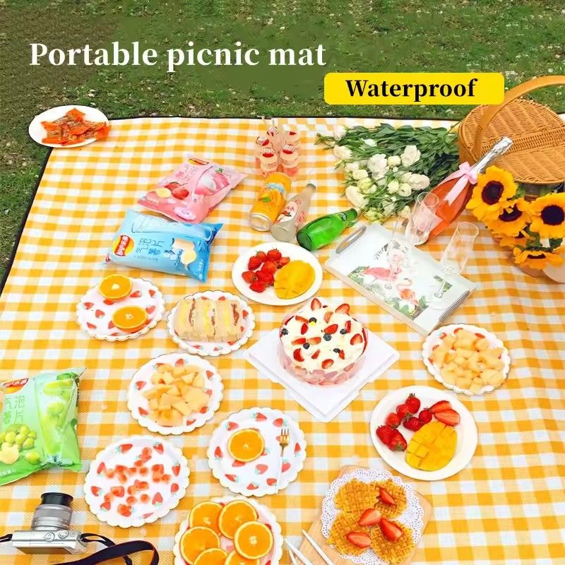 Thick Ultrasonic Picnic Mat, Waterproof Beach Blanket, Tent, Meadow Mat, Outdoor Camping Floor Carpet, Sleeping Pillow