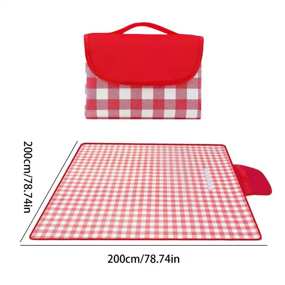 Thick Ultrasonic Picnic Mat, Waterproof Beach Blanket, Tent, Meadow Mat, Outdoor Camping Floor Carpet, Sleeping Pillow