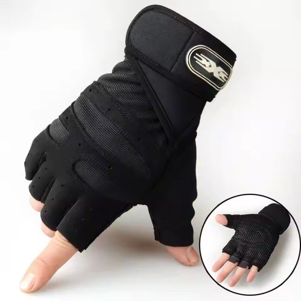 Fitness Gloves Sports Riding Half Finger Gloves Outdoor Hiking Gloves Gym Gloves