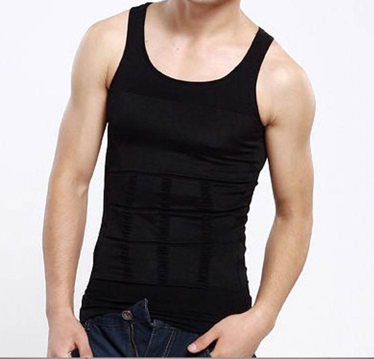 1pc Strong Men Body Slimming Tummy Shaper Belly Invisible Underwear Shapewear Waist Girdle Shirt FZ--85