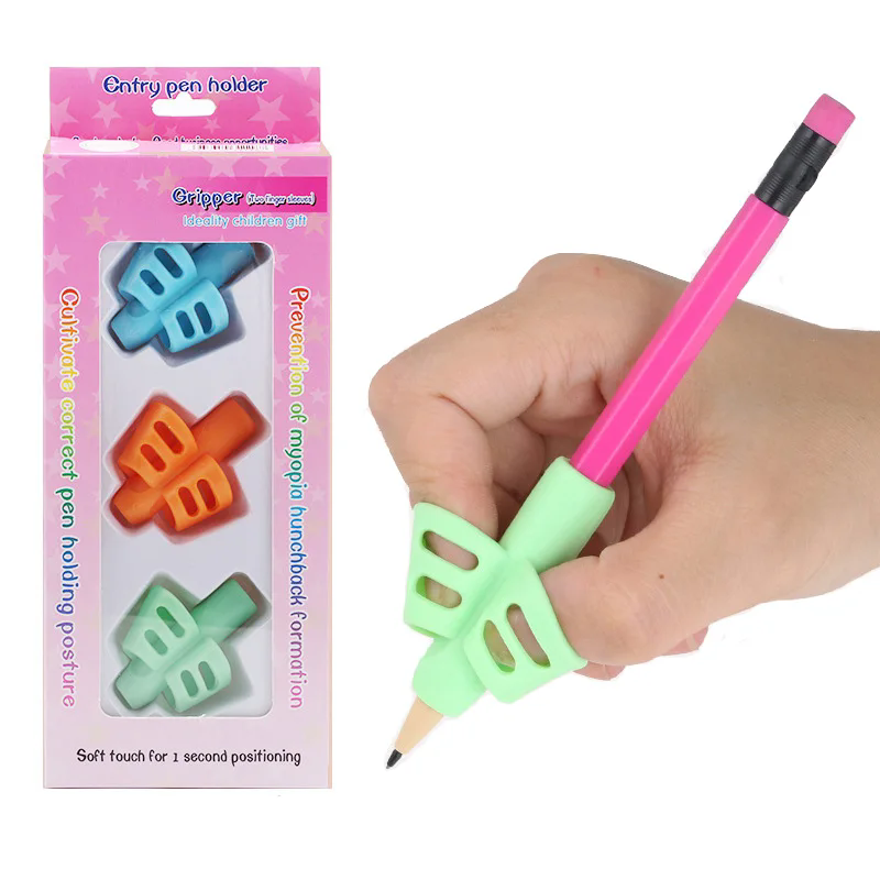 1 Set Non-toxic Children Pencil Holder Pen Writing Aid Grip Posture Correction Tools Office School Supplies E-413
