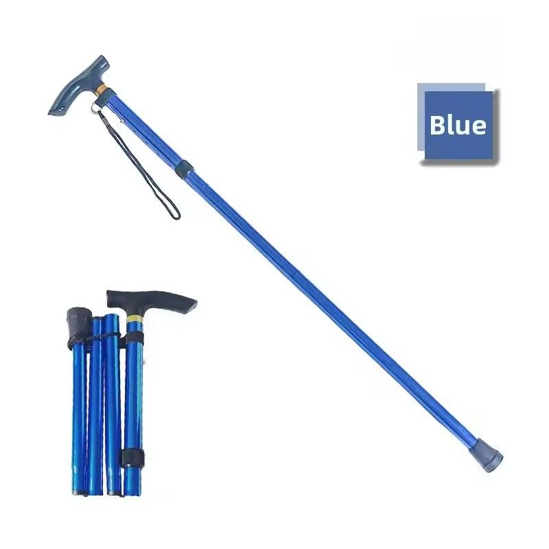 Aluminum Alloy Climbing Cane, Telescopic Folding Climbing Cane, Anti Slip Cane, Elderly Reinforced Adjustable 5-section Cane