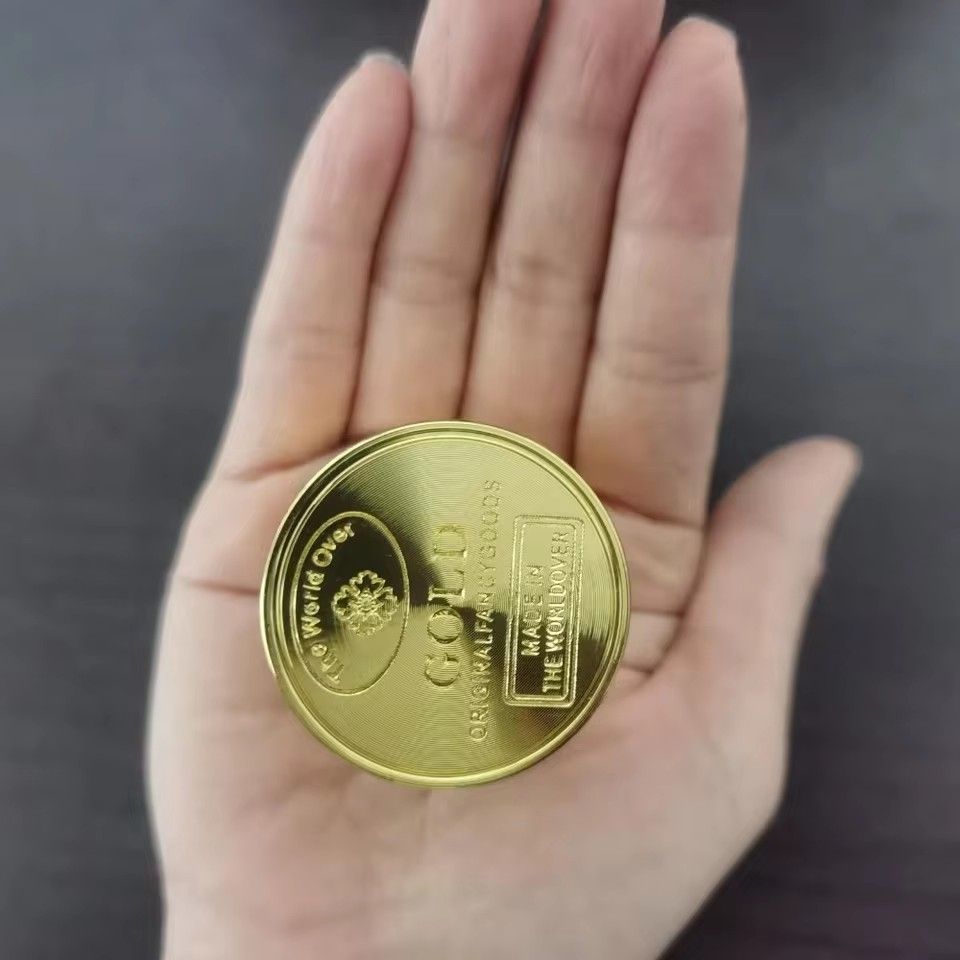 Golden Coin Style Zinc Alloy 4 Layer Metal Herb Grinder Tobacco Spice Crusher Miller Durable Tobacco Herb Milling Tool B2-163-4