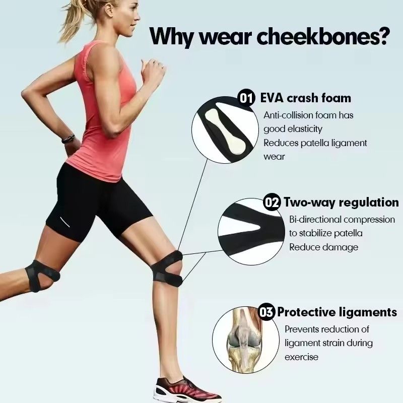 1PCS Pressurized Knee Wrap Sleeve Support Bandage Pad Elastic Braces Knee Hole Kneepad Safety Basketball Tennis Cycling C-203