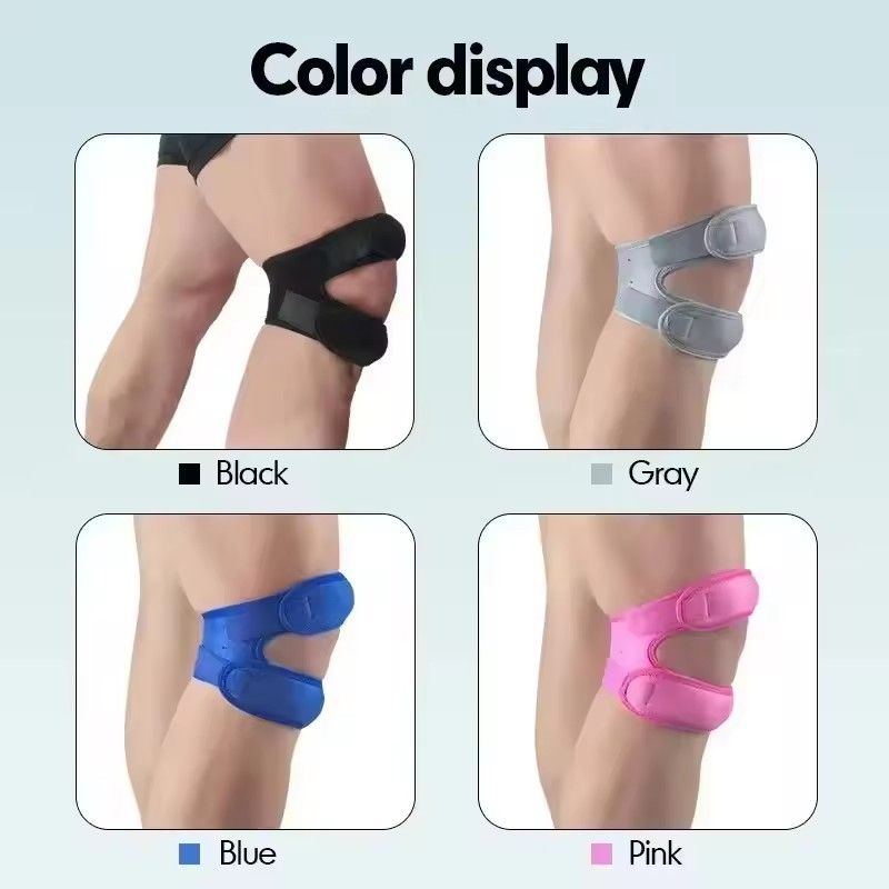 1PCS Pressurized Knee Wrap Sleeve Support Bandage Pad Elastic Braces Knee Hole Kneepad Safety Basketball Tennis Cycling C-203