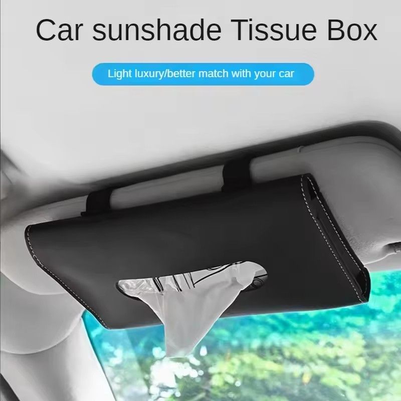1 Pcs Car Tissue Box Towel Sets Car Sun Visor Tissue Box Holder Auto Interior Storage Decoration for BMW Car AccessoriesC-383