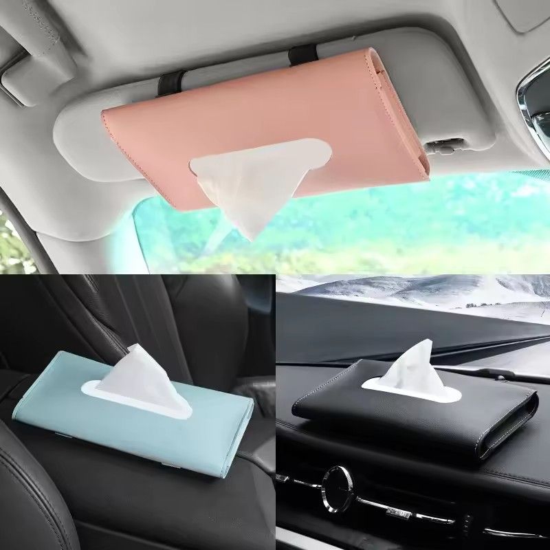 1 Pcs Car Tissue Box Towel Sets Car Sun Visor Tissue Box Holder Auto Interior Storage Decoration for BMW Car AccessoriesC-383