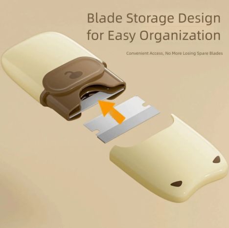 New Portable Cleaning Blade, Multifunction Decontaminating Tool with Protective Cover, Glass Sewing Tool