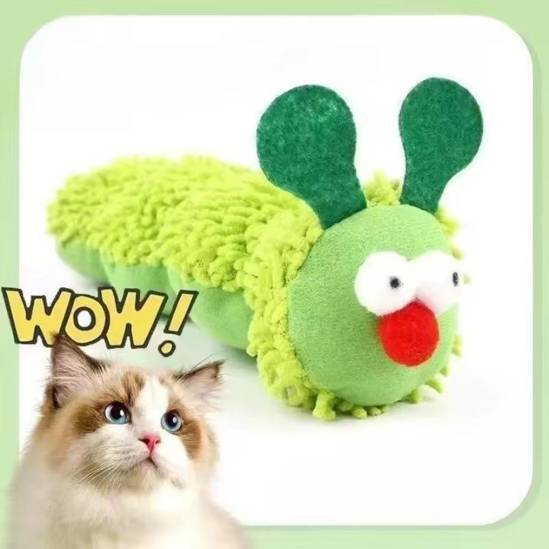 Cat Chewing Toys, Small Cat Toys for Cleaning the Mouth, Caterpillar Toys for Cats to Entertain and Relax Themselves