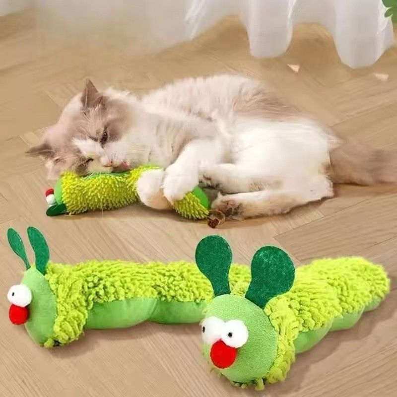 Cat Chewing Toys, Small Cat Toys for Cleaning the Mouth, Caterpillar Toys for Cats to Entertain and Relax Themselves