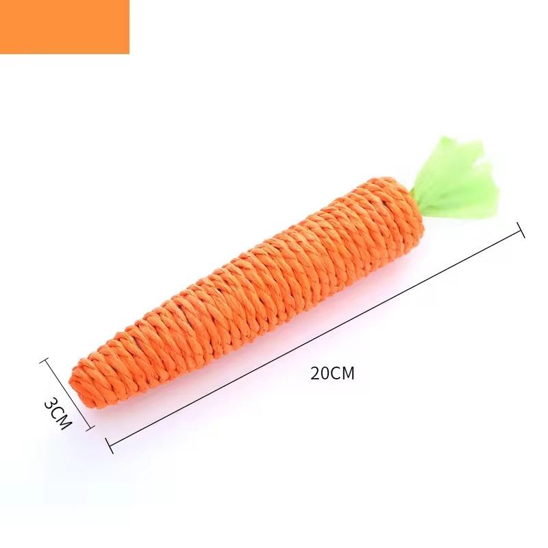 Carrot Cat Toys, Pet Supplies, Anti Bite Paper Rope, Interactive Teeth Cleaning Game, Cat Carrot Chewing Toys