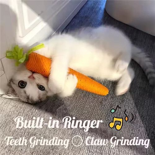Carrot Cat Toys, Pet Supplies, Anti Bite Paper Rope, Interactive Teeth Cleaning Game, Cat Carrot Chewing Toys