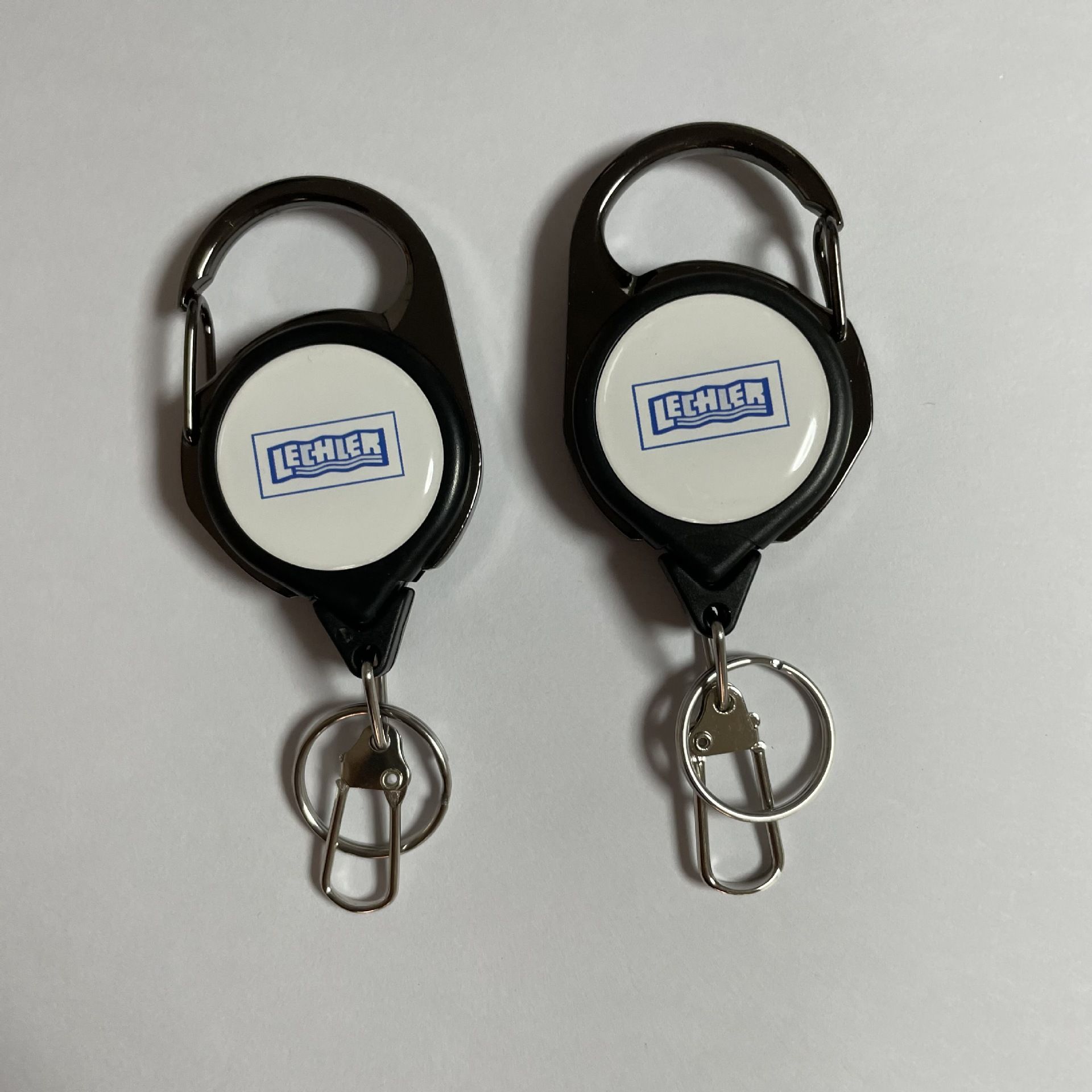 1pc Booms Fishing RG1 Retractable Badge Holder Carabiner Lanyard Key Rope Chain Reel Badge Holder Fishing Tackle Boxes Accessorie E-1296