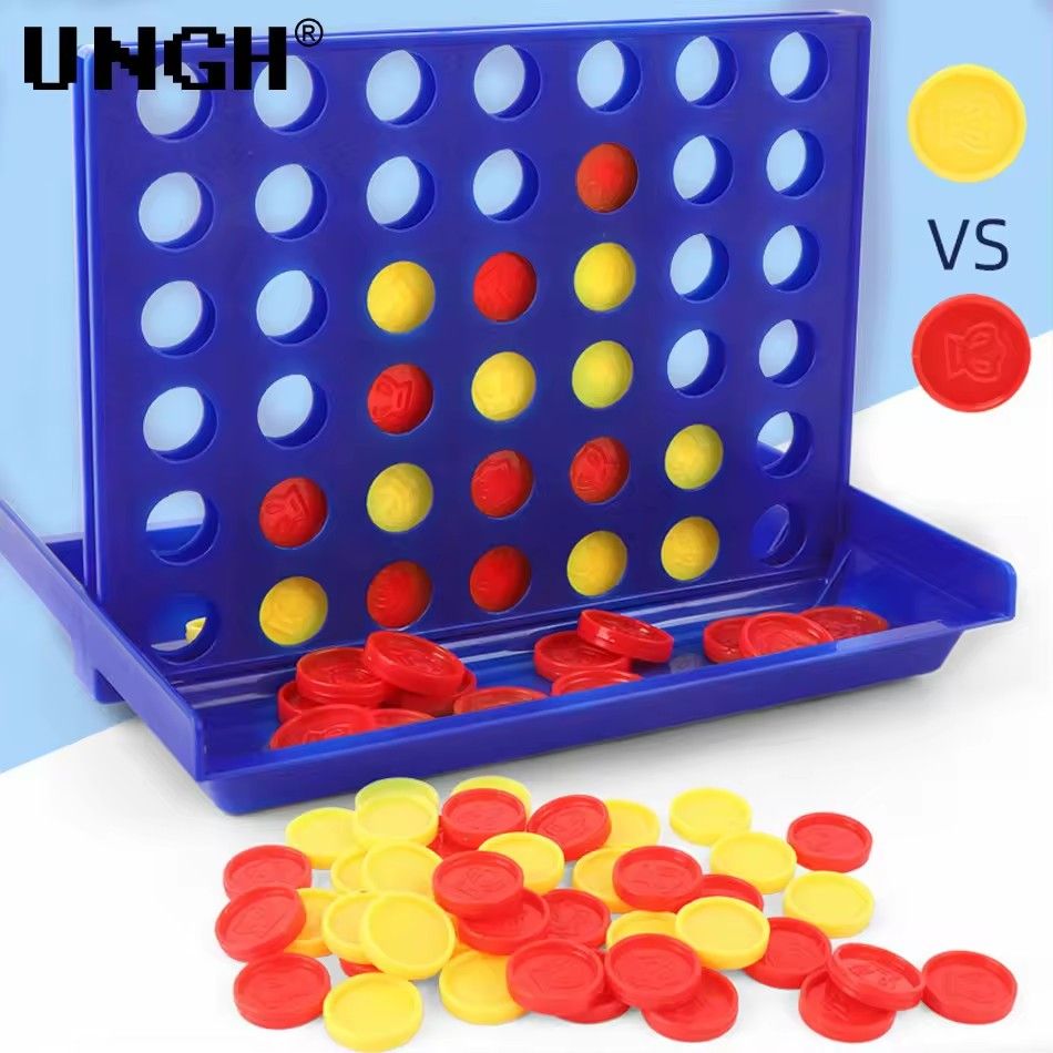 UNGH Four In A Row Bingo Chess Connect Classic Family Board Game Toys Fun Educational Toy for Kids Children Entertainment Game F4-80