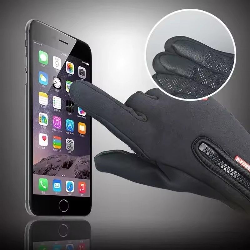 Waterproof Windproof Cold Gloves Winter Gloves for Men Snowboard Motorcycle Riding Driving Warm Touchscreen Zipper Unisex Glove C-515