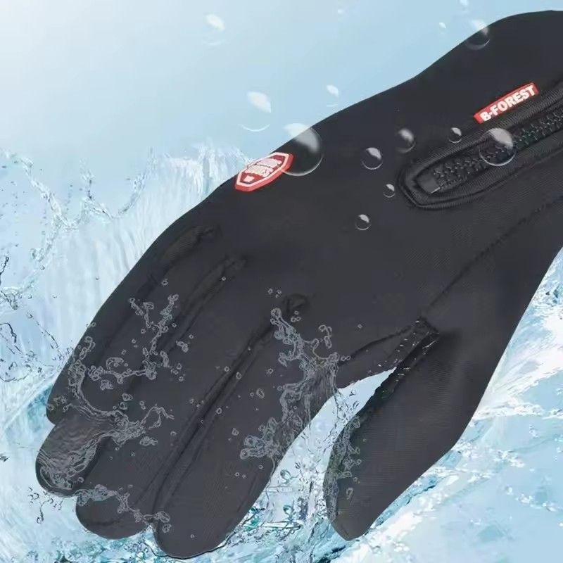 Waterproof Windproof Cold Gloves Winter Gloves for Men Snowboard Motorcycle Riding Driving Warm Touchscreen Zipper Unisex Glove C-515