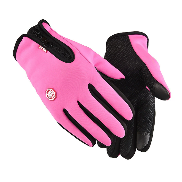 Waterproof Windproof Cold Gloves Winter Gloves for Men Snowboard Motorcycle Riding Driving Warm Touchscreen Zipper Unisex Glove C-515