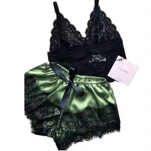 1 Set Womens Lace Sleepwear Lingerie Tops Shorts Set Babydoll Pajamas Nightwear S/M/L/XL/2XL New Color FZ-118