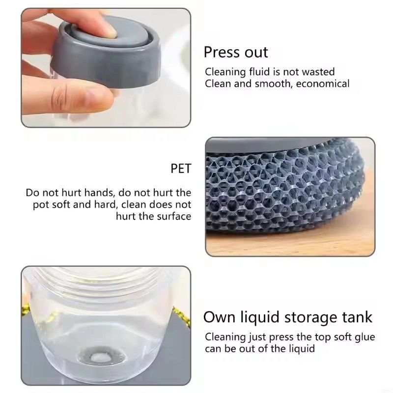 1pc Kitchen and Household Stove Cleaning Brush, Kitchen Sink Brush, Pot, Oven, Durable PET Steel Wire Ball Brush Added