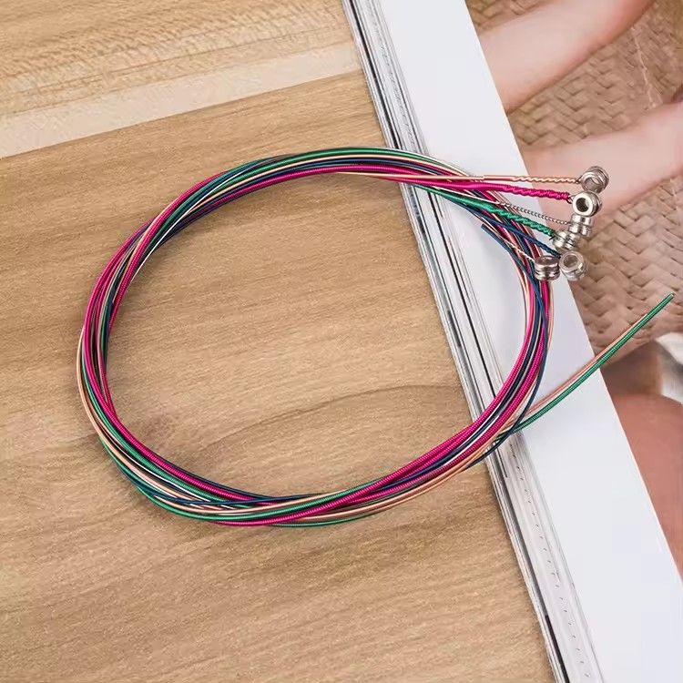 1 SET 6 Pieces Copper Guitar Strings 1-6 for Classical Classic Steel Wire Classic Acoustic Folk Guitar Parts Accessories E-1004