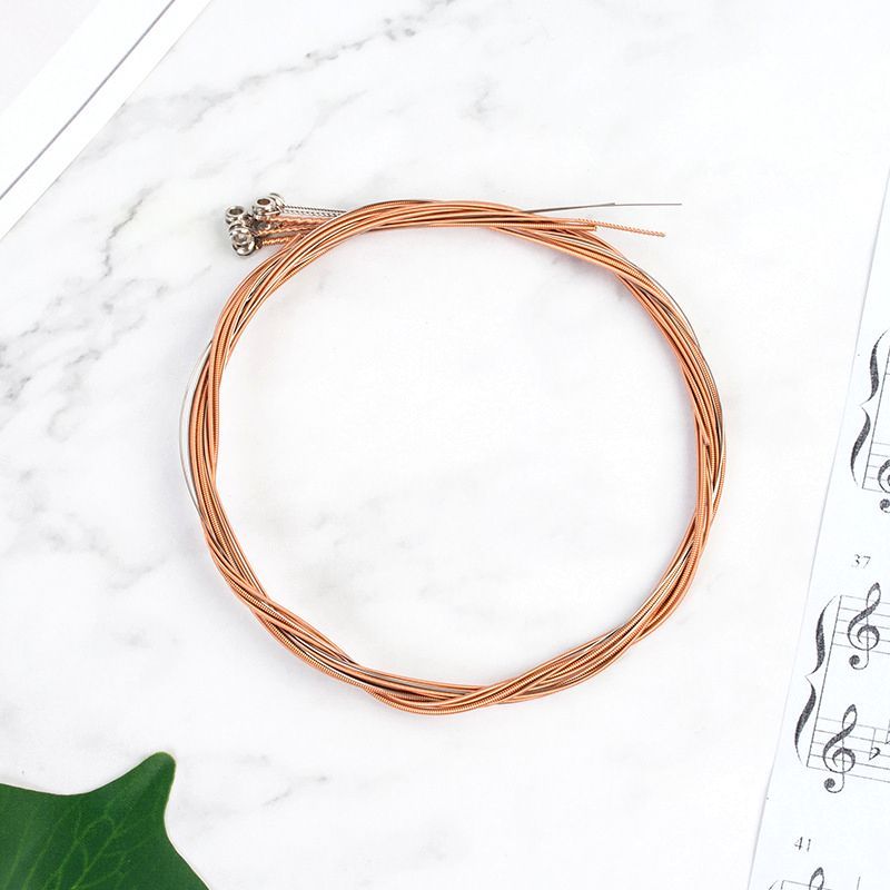 1 SET 6 Pieces Copper Guitar Strings 1-6 for Classical Classic Steel Wire Classic Acoustic Folk Guitar Parts Accessories E-1004