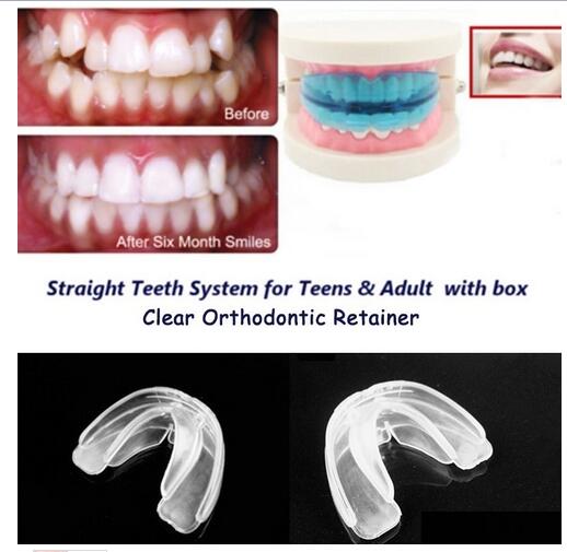 1PC Orthodontic Braces Dental Braces Instanted Silicone Smile Teeth Alignment Trainer Teeth Retainer Mouth Guard Braces Tooth Tray B2--40