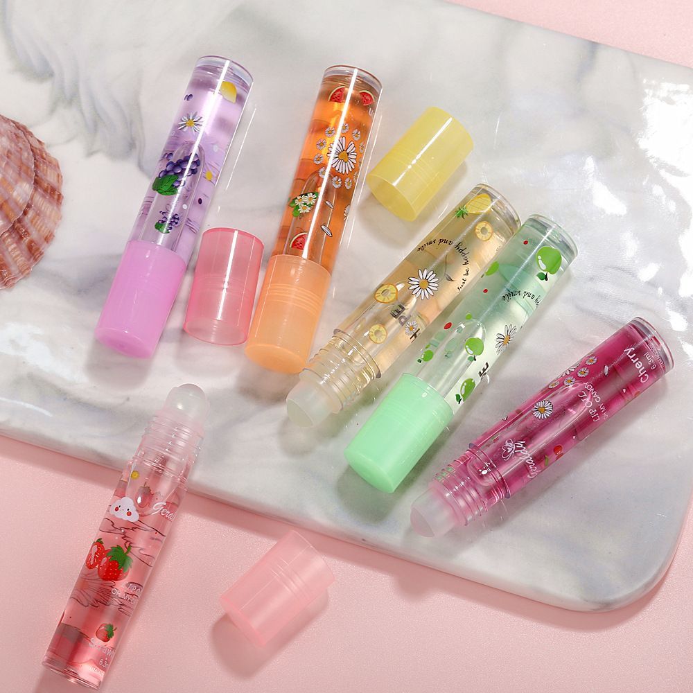 Lip Gloss Set Fruit Flavored Roll On Rollerball Lip Oil Transparent Plumping Lip Gloss for Teens and Kids  B2-811 view 7