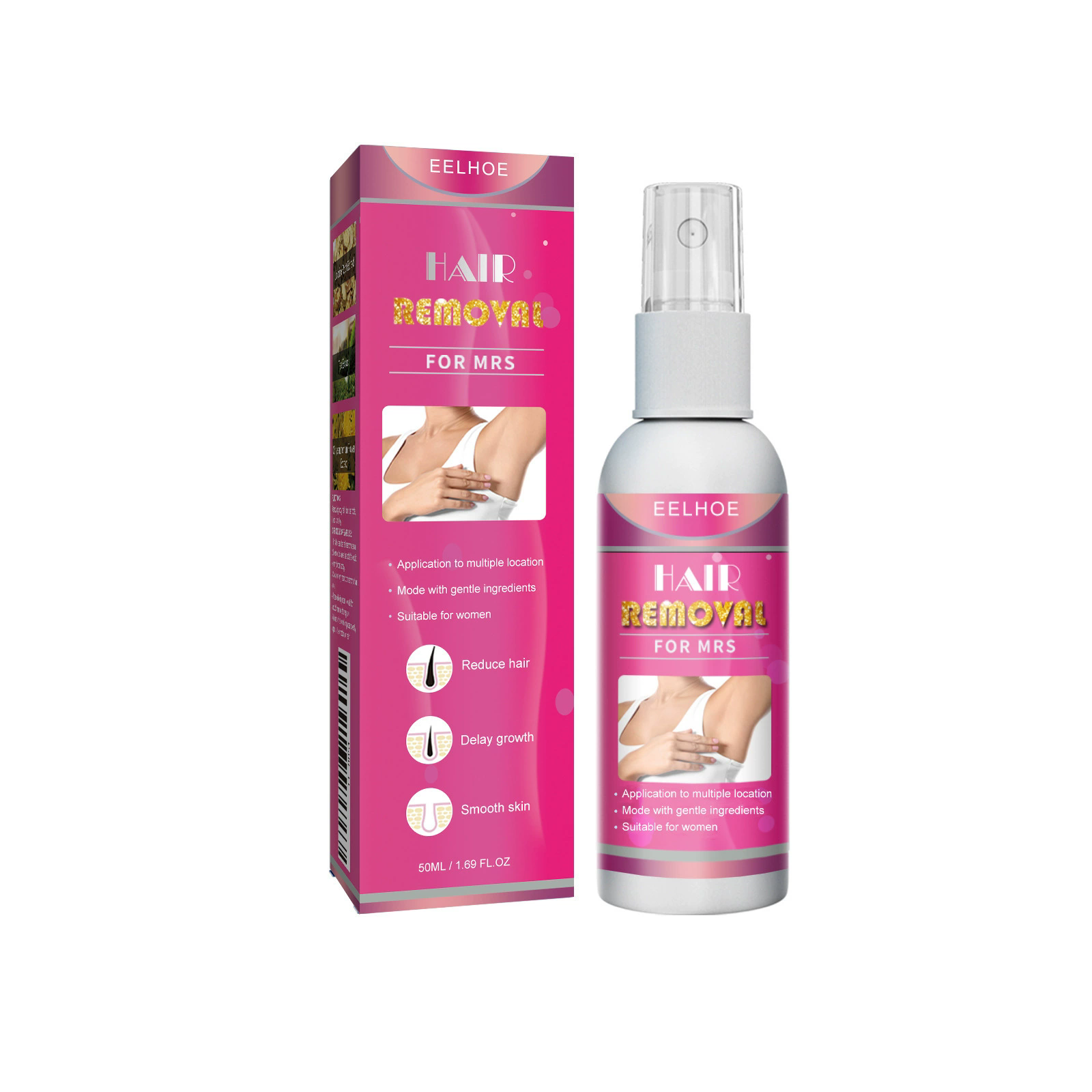 Professional Supernatural Painless Permanent Hair Removal Spray Women/men Whole Body Hair Removal Cream B2-779