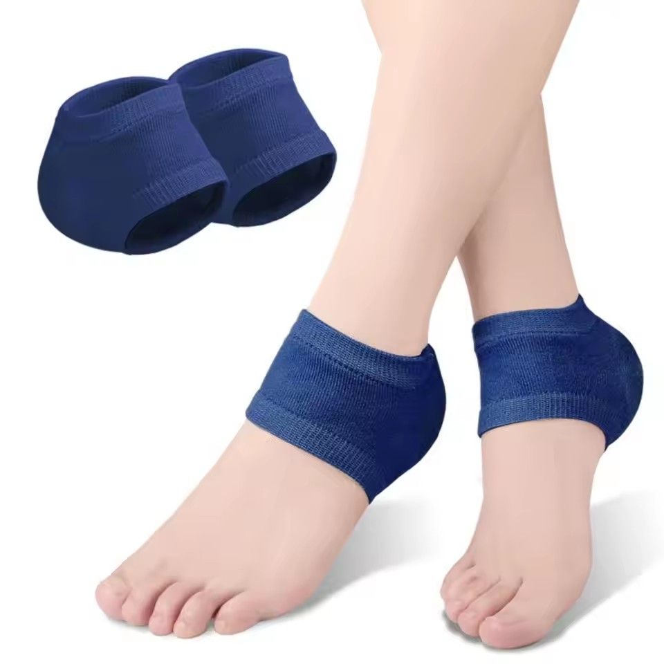 Thin Socks Foot Skin Moisturizing Plantar Fasciitis Support Female Socks Silicone Heel Pads Gel Heel Protector Half-yard C-524