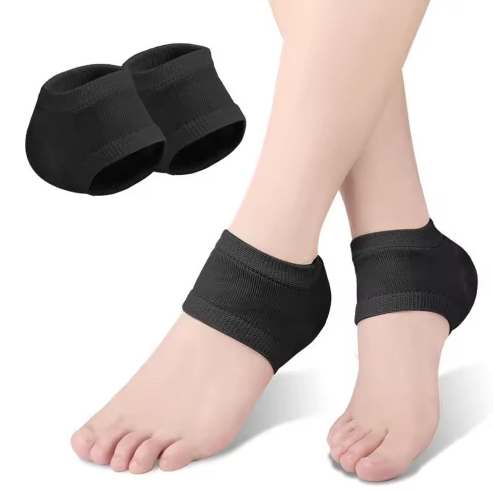 Thin Socks Foot Skin Moisturizing Plantar Fasciitis Support Female Socks Silicone Heel Pads Gel Heel Protector Half-yard C-524
