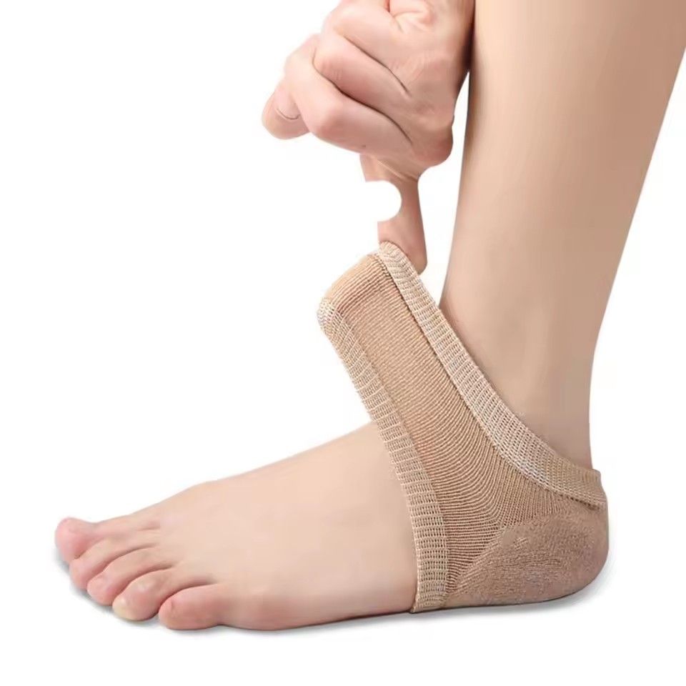 Thin Socks Foot Skin Moisturizing Plantar Fasciitis Support Female Socks Silicone Heel Pads Gel Heel Protector Half-yard C-524