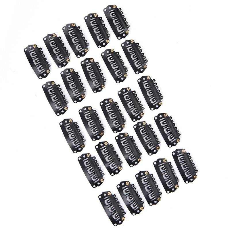 2.8CM 40Pcs/Set Shape Wig Clips For Hair Extension Cap Wig Fix Toupee Hairpiece Clips Hair Snap Clips Accessory Tools A-191
