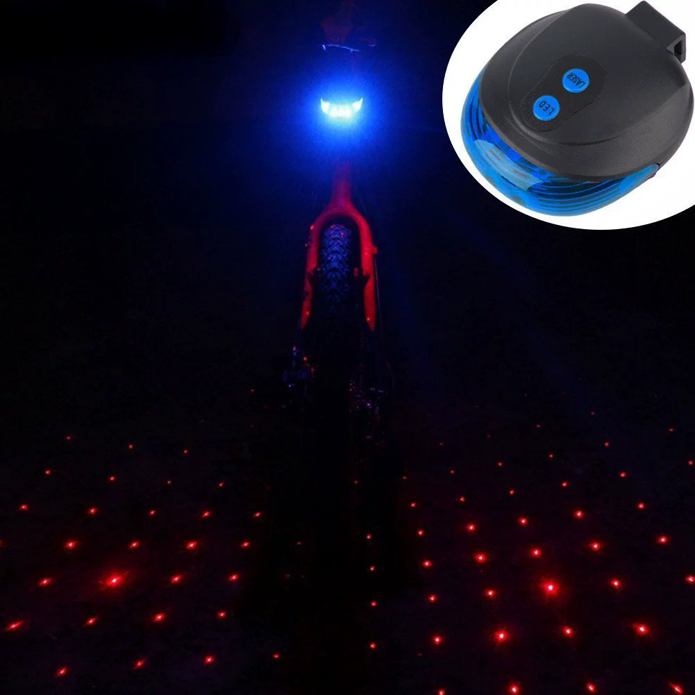 Waterproof Bicycle Cycling Lights Taillights LED Laser Safety Warning Bicycle Lights Bicycle Tail Bicycle Accessories Light E-1151