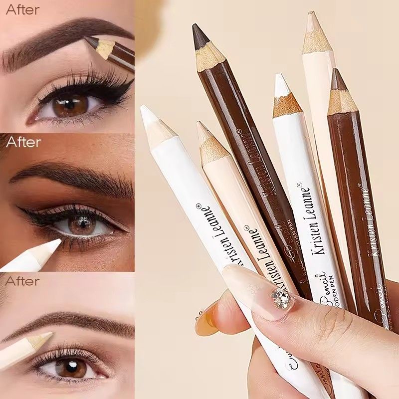 3pcs Eyebrow Pencil Set, Waterproof, Korean Women's Long-term Cosmetics, Concealer, Eyeliner, Durable Waterproof Eyebrow Pencil