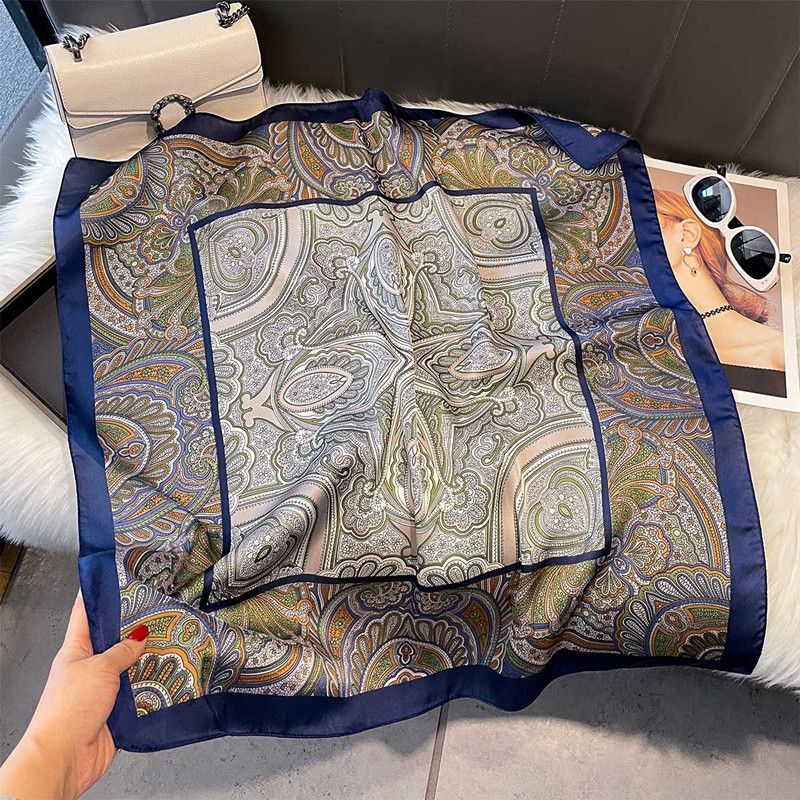 2025 New Square Scarf, Simulated Silk Scarf, Professional Matching Shirt for Female White-collar Workers, Fashionable Scarf