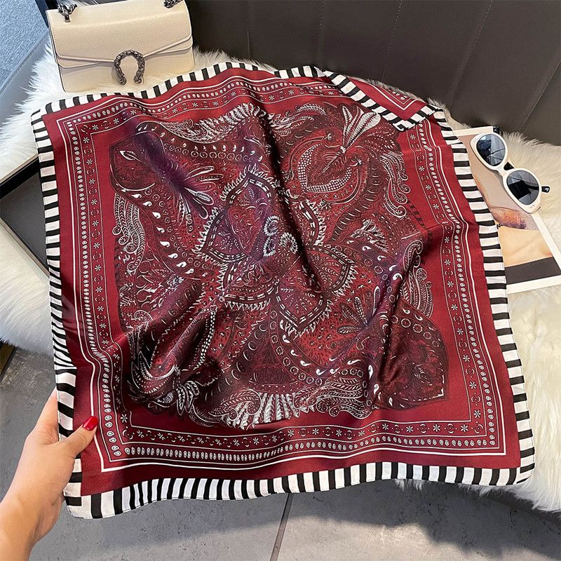 2025 New Square Scarf, Simulated Silk Scarf, Professional Matching Shirt for Female White-collar Workers, Fashionable Scarf