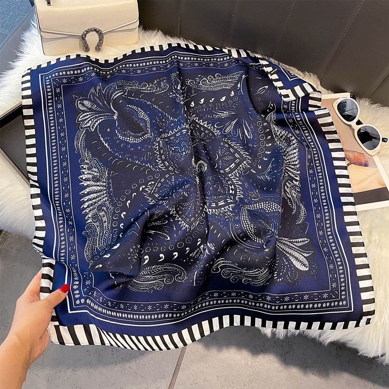 2025 New Square Scarf, Simulated Silk Scarf, Professional Matching Shirt for Female White-collar Workers, Fashionable Scarf