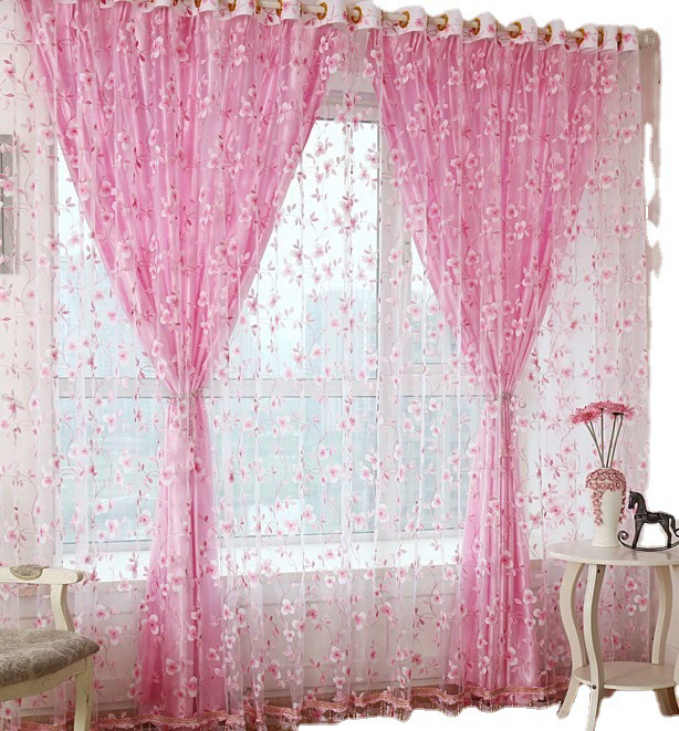 Elegant Modern Tulle Curtains For Living Room Bedroom Kitchen Green Leaf Sheer Curtains For Window Tulle Curtains Drapes（This link only contains 1 item per order, not 2 items）