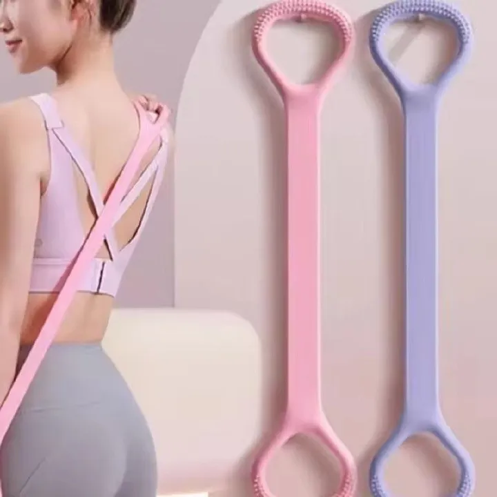 Rally Open Back Fitness Stretching Belt Elastic Belt Exercising Equipment Household Open Shoulder Back Yoga Artifact