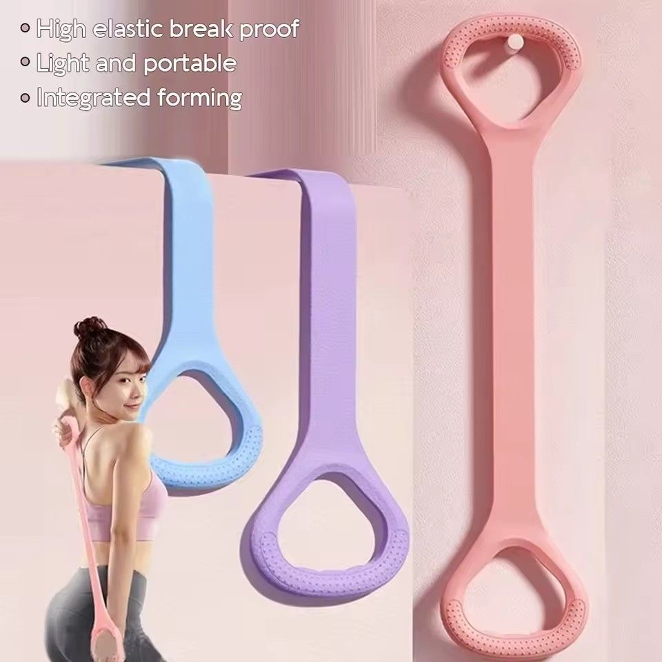 Rally Open Back Fitness Stretching Belt Elastic Belt Exercising Equipment Household Open Shoulder Back Yoga Artifact