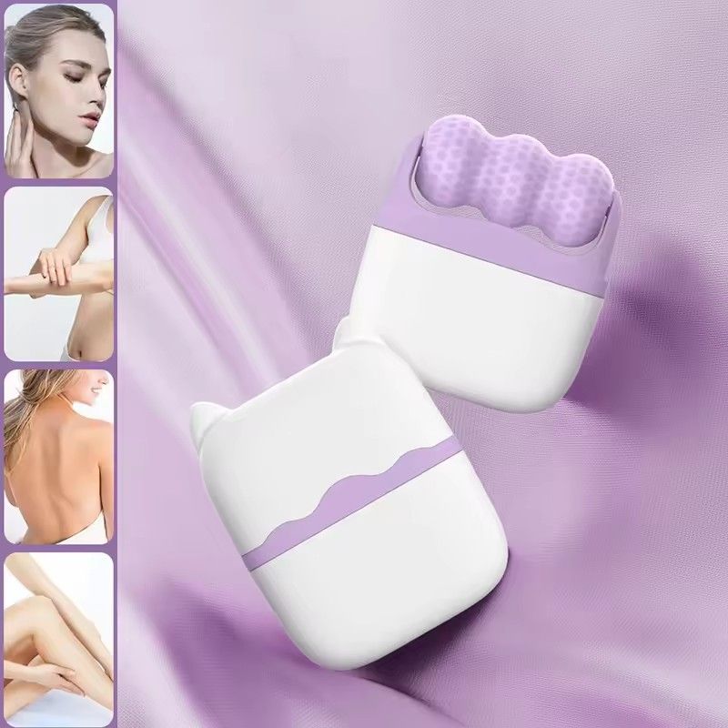 Double Head Roller Cold Pressing Device, 2-in-1 ice Massage Device, Multifunctional Massage, Relieve Edema and Cool Down