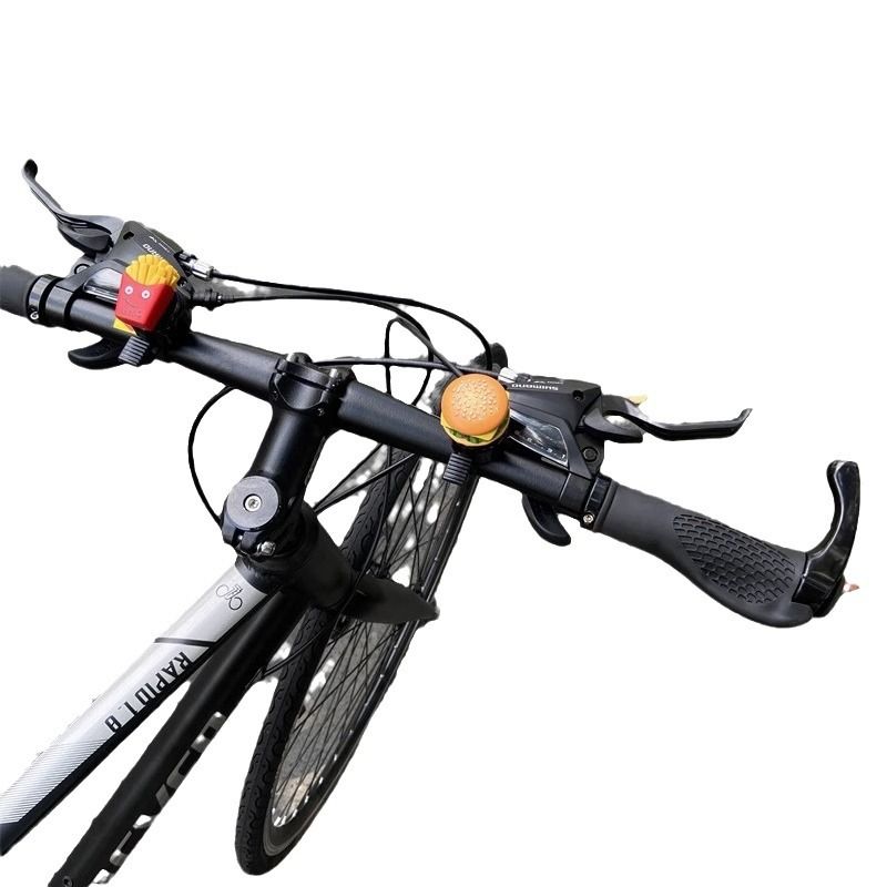Bicycle Bell With Hamburg Drawings, Mountain Bike Handlebar Safety Bell, Fries Sandwich, Noisy Cycling Accessories