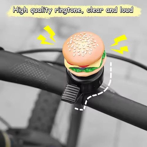 Bicycle Bell With Hamburg Drawings, Mountain Bike Handlebar Safety Bell, Fries Sandwich, Noisy Cycling Accessories