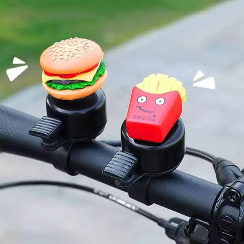 Bicycle Bell With Hamburg Drawings, Mountain Bike Handlebar Safety Bell, Fries Sandwich, Noisy Cycling Accessories