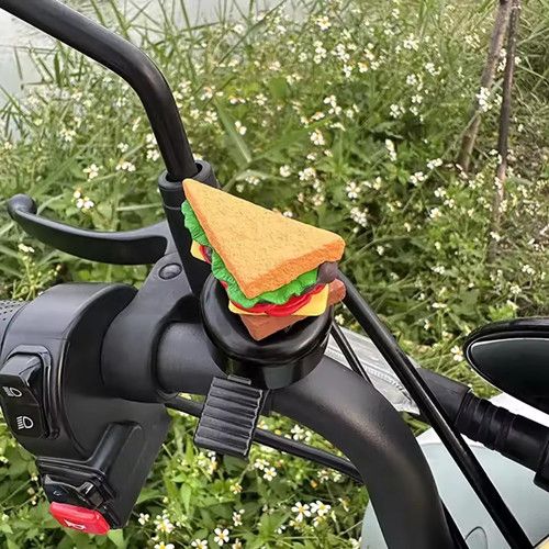 Bicycle Bell With Hamburg Drawings, Mountain Bike Handlebar Safety Bell, Fries Sandwich, Noisy Cycling Accessories